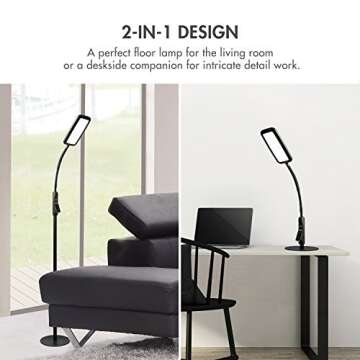 Tenergy LED 2-in-1 Floor and Desk Lamp for All Needs