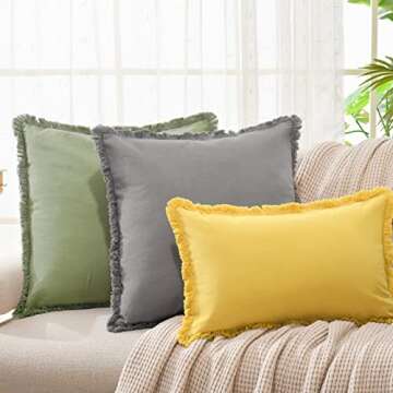 ZWJD Olive Green 18x18 Pillow Covers Set of 2