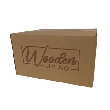 Wooden Living - Wood Tray/Wooden Trays | Square Serving Boxes with Handles - Unfinished & Small | fo...