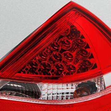AKKON Mercedes R170 SLK Red Clear LED Tail Lights Replacement