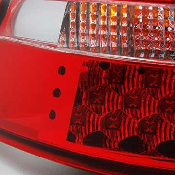 AKKON Mercedes R170 SLK Red Clear LED Tail Lights Replacement