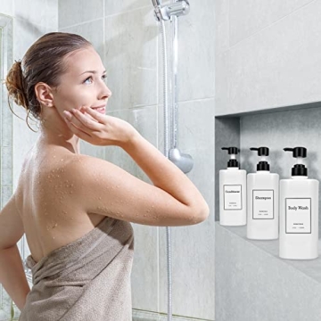 Durable Refillable Shampoo & Conditioner Dispenser Set