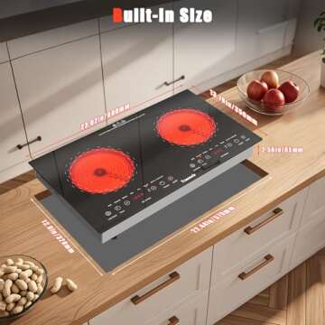 Traenvir 2 Burner Electric Cooktop - 24 Inch Versatile Stove