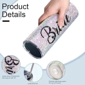 Elegant Vesici Bling Bride Tumbler 20 oz for Weddings