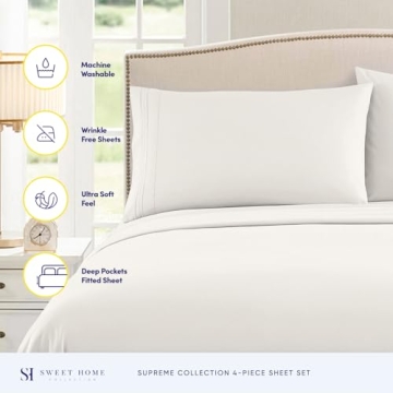 Luxurious 1800 Thread Count Sheet Set for Ultimate Comfort