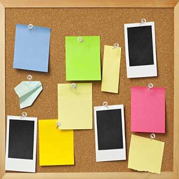 HAOTOOL 200PCS Push Pins, Premium Map Thumb Tacks, 1/3 Inch Transparent Plastic Round Head and Pins Rose Gold Steel Point for Cork Board, Fabric Marking, Photo Wall, Home, School and Office