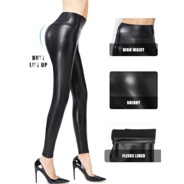 Stylish Ginasy Faux Leather Leggings for Women