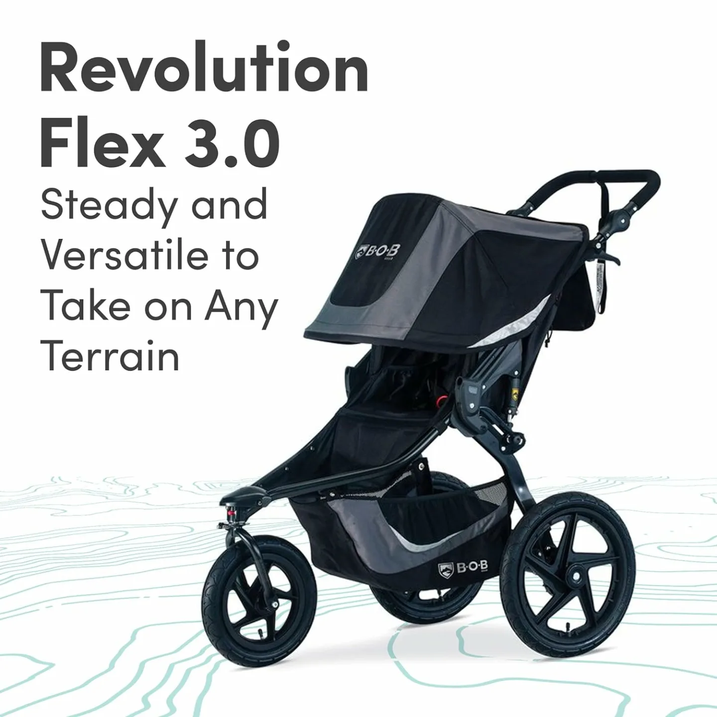 BOB Revolution Flex 3.0 Jogging Stroller Graphite Black