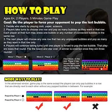 NiToy Silicone Keyboard Push Pop Fidget Sensory Toy Multicolor Large Size Typing Learning Squeeze Hand Fidget Stress Reducer Anxiety Relief Bubble Popper for Kids & Adults (Rainbow)