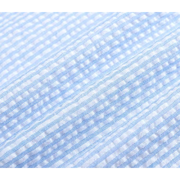 Lil Cactus Light Blue Seersucker Baby Romper 3-6M