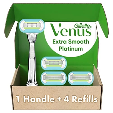 Gillette Venus Platinum Razors for Women - Ultra Smooth Shave & Comfort
