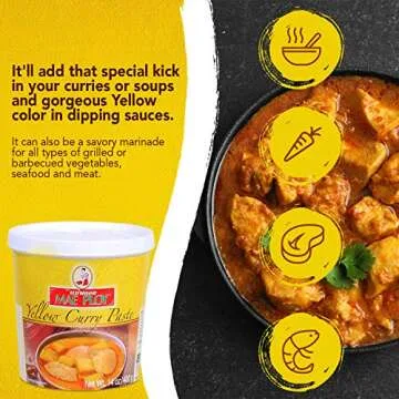 Mae Ploy Thai Yellow Curry Paste - Authentic Flavor