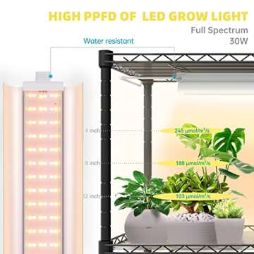 Bstrip Plant Shelf with Grow Lights for Indoor Plants