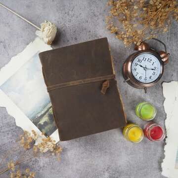 LEATHER VILLAGE Vintage Leather Journal - 200 Pages