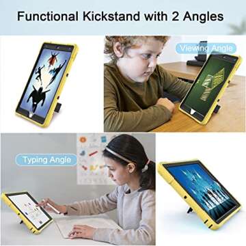 Cantis Case for ipad 9th Generation/ 8th Generation/ 7th Generation, Slim Heavy Duty Shockproof Rugg...