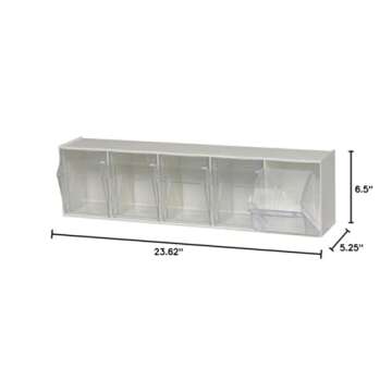 Quantum Storage Systems QTB305WT: 5 Drawers Tip-Out Organizer Cabinet in White