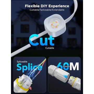 Govee Outdoor Lights Pro 200ft RGBIC LED Smart Weatherproof