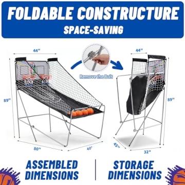 Dual Basketball Arcade Game with LED Scoring System