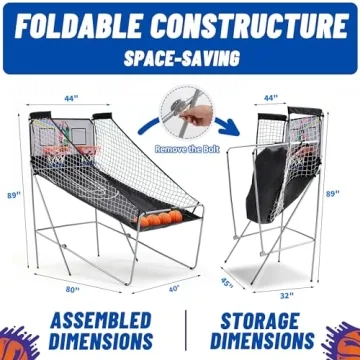 Dual Basketball Arcade Game with LED Scoring System