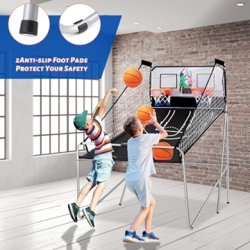 Dual Basketball Arcade Game with LED Scoring System