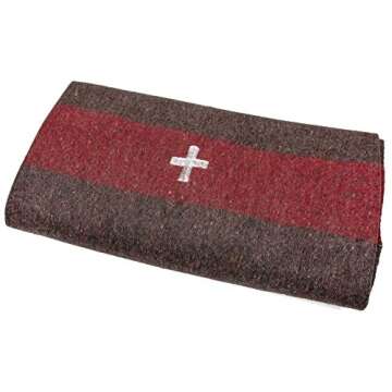 Extra Heavy Duty Swiss Army Wool Blanket for Camping