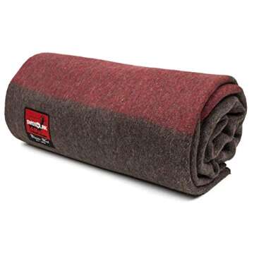 Extra Heavy Duty Swiss Army Wool Blanket for Camping