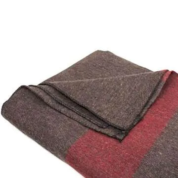 Extra Heavy Duty Swiss Army Wool Blanket for Camping
