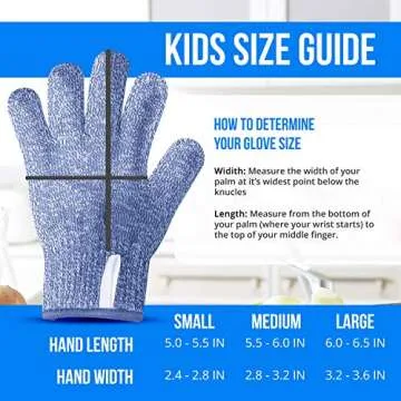 TruChef KIDS Cut Resistant Gloves (Ages 4-8) - Maximum Kids Cooking Protection. Safe hands from REAL Kitchen Knives and Tools. Perfect for Oyster Shucking and Whittling.