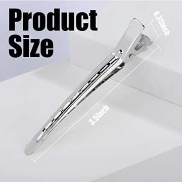 YGDZ Duck Billed Clips, 30pcs 3.5 Inch Metal Alligator Curl Hair Clips with Holes for Styling, Color...