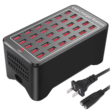 Cinlinso 30 Port USB Charging Station 150W Smart Detect Multi Port USB Hub Charger