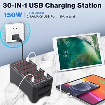 Cinlinso 30 Port USB Charger for Fast Multi-device Charging