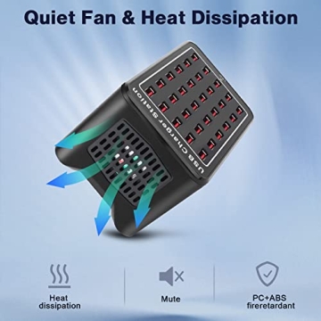 Cinlinso 30 Port USB Charger for Fast Multi-device Charging