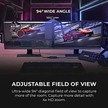 AVerMedia PW513 Live Streamer CAM - 4K Ultra HD Webcam for Streaming, Gaming, Video Calls, Sony Sensor, works with CamEngine, Teams, Zoom, OBS, for PC/Mac, TAA/NDAA Compliant