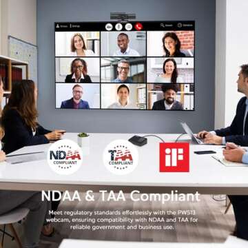 AVerMedia PW513 Live Streamer CAM - 4K Ultra HD Webcam for Streaming, Gaming, Video Calls, Sony Sensor, works with CamEngine, Teams, Zoom, OBS, for PC/Mac, TAA/NDAA Compliant