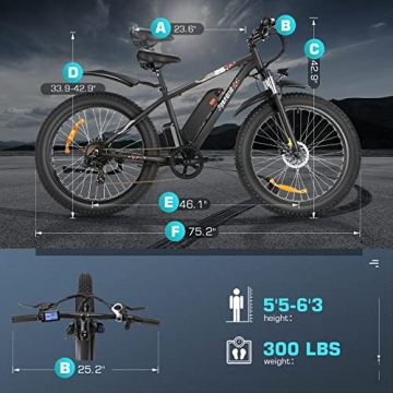 Speedrid Electric Bike 48V 500W Fat Tire for Commuting