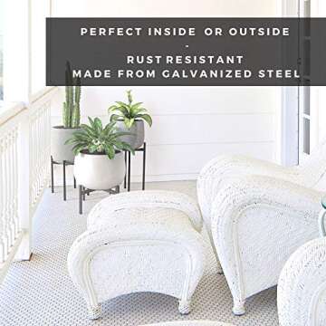 AUBURY Plant Stand - Sturdy, Stylish, Indoor & Outdoor Use