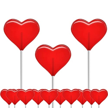 Fruidles Mini Heart Lollipops - Strawberry Flavor in Red