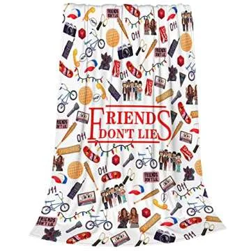 NEDOIAA Friends Blanket Flannel Throw Soft Lightweight Blankets for Men Women Boys Gifts Room Chair Bed Home Decor 50'x40', White, 50*40in