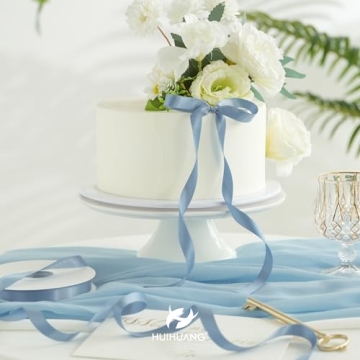 Dusty Blue Satin Ribbon 1/2 Inch x 50 Yards for Crafts