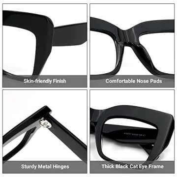 Stylish Cat Eye Glasses Frame for Prescription Use - Zeelool
