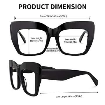 Stylish Cat Eye Glasses Frame for Prescription Use - Zeelool