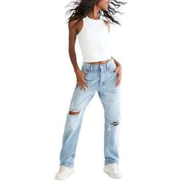 Aero Baggy Jean - Vintage Ripped Style with Eco-Friendly Fabric
