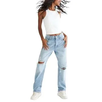 Aero Baggy Jean - Vintage Ripped Style with Eco-Friendly Fabric