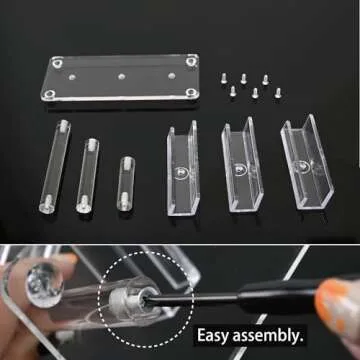 MOOCA 3 Tier Acrylic Eyewear Display Stand, Sunglasses Rack Holder, Sunglasses Stand, Eyewear Organizer for Eyeglasses, 5 in H