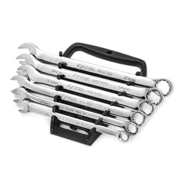 SATA Full-Polish 6-Piece Metric Wrench Set with Rack