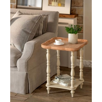Stylish VONLUCE French Country 19-Inch End Table