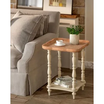 Stylish VONLUCE French Country 19-Inch End Table