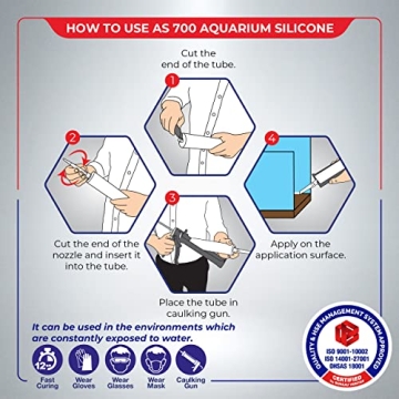 Aquarium 100% Silicone Sealant Safe for Fish 10.4 fl oz