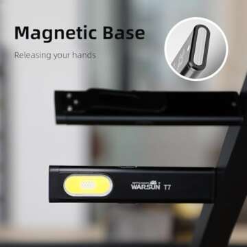 WARSUN Compact Multi-Mode Pocket LED Flashlight - 675LM, USB-C Rechargeable, IPX4, Dual Material, Red/Blue Strobe, for Everyday Carry & Travel