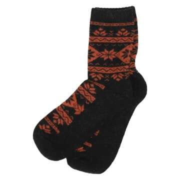 ICEWEAR Loðmundur Nordic socks (Black-Red, 41-46)
